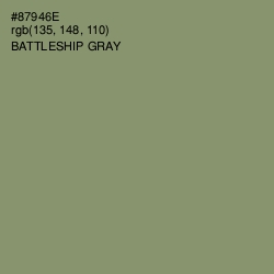 #87946E - Battleship Gray Color Image