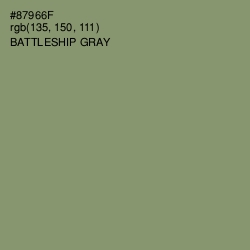 #87966F - Battleship Gray Color Image