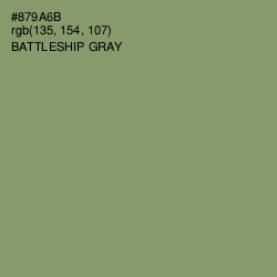 #879A6B - Battleship Gray Color Image