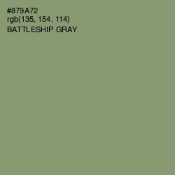 #879A72 - Battleship Gray Color Image