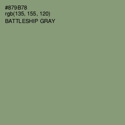 #879B78 - Battleship Gray Color Image