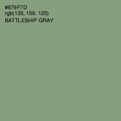 #879F7D - Battleship Gray Color Image
