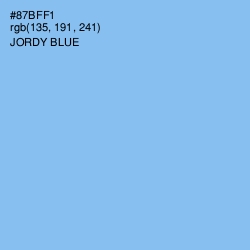 #87BFF1 - Jordy Blue Color Image