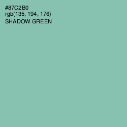 #87C2B0 - Shadow Green Color Image