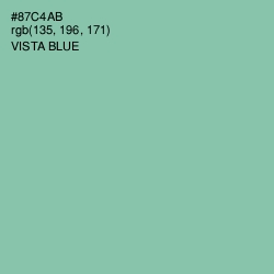 #87C4AB - Vista Blue Color Image