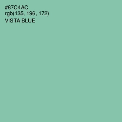 #87C4AC - Vista Blue Color Image