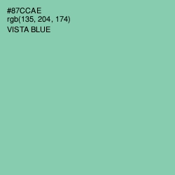 #87CCAE - Vista Blue Color Image