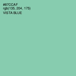 #87CCAF - Vista Blue Color Image