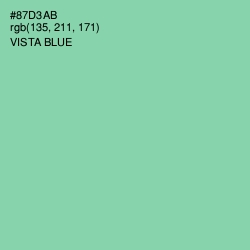 #87D3AB - Vista Blue Color Image