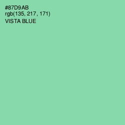 #87D9AB - Vista Blue Color Image