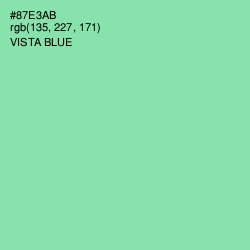 #87E3AB - Vista Blue Color Image