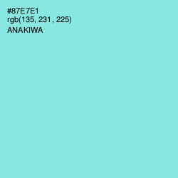 #87E7E1 - Anakiwa Color Image