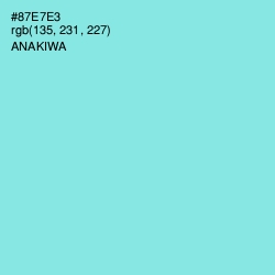 #87E7E3 - Anakiwa Color Image