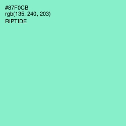 #87F0CB - Riptide Color Image