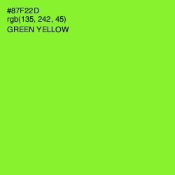 #87F22D - Green Yellow Color Image