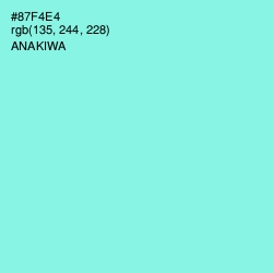 #87F4E4 - Anakiwa Color Image