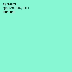 #87F6D3 - Riptide Color Image