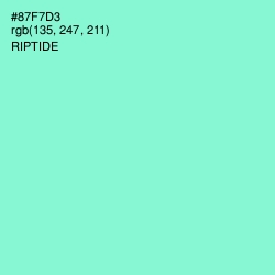 #87F7D3 - Riptide Color Image