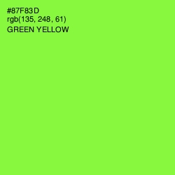 #87F83D - Green Yellow Color Image