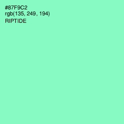 #87F9C2 - Riptide Color Image