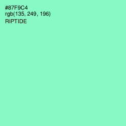 #87F9C4 - Riptide Color Image