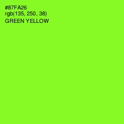 #87FA26 - Green Yellow Color Image