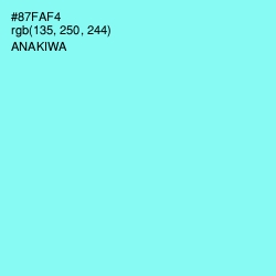 #87FAF4 - Anakiwa Color Image