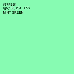 #87FBB1 - Mint Green Color Image