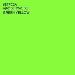 #87FC3A - Green Yellow Color Image