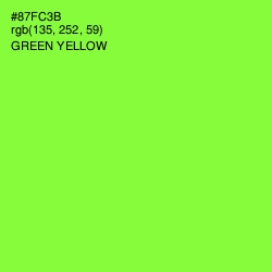 #87FC3B - Green Yellow Color Image