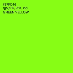 #87FD16 - Green Yellow Color Image