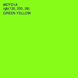 #87FD1A - Green Yellow Color Image