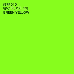 #87FD1D - Green Yellow Color Image