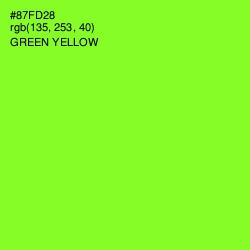 #87FD28 - Green Yellow Color Image