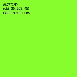 #87FD2D - Green Yellow Color Image