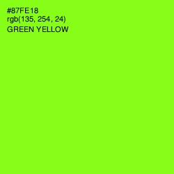#87FE18 - Green Yellow Color Image