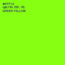 #87FF12 - Green Yellow Color Image