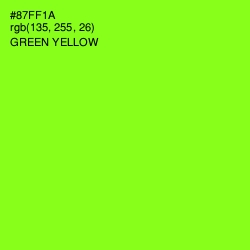 #87FF1A - Green Yellow Color Image