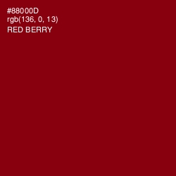 #88000D - Red Berry Color Image