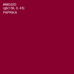 #88002D - Paprika Color Image