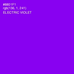 #8801F1 - Electric Violet Color Image
