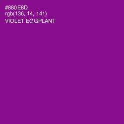 #880E8D - Violet Eggplant Color Image