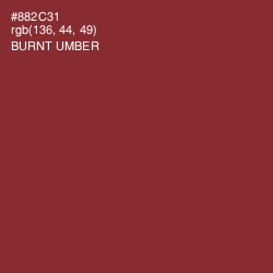 #882C31 - Burnt Umber Color Image