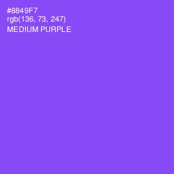 #8849F7 - Medium Purple Color Image