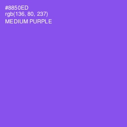 #8850ED - Medium Purple Color Image