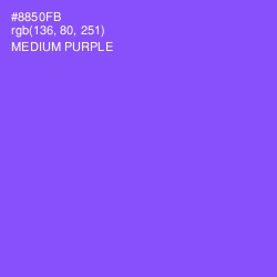 #8850FB - Medium Purple Color Image