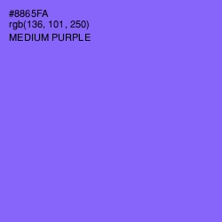 #8865FA - Medium Purple Color Image