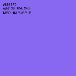 #8868F0 - Medium Purple Color Image