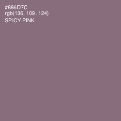 #886D7C - Spicy Pink Color Image