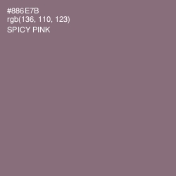 #886E7B - Spicy Pink Color Image